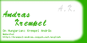 andras krempel business card